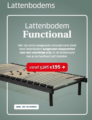 Promoties Lattenbodem functional - Huismerk - Sleeplife - Geldig van 02/01/2024 tot 31/01/2024 bij Sleeplife