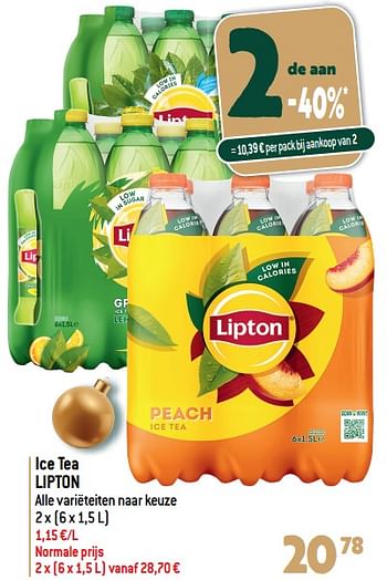 Promoties Ice tea lipton - Lipton - Geldig van 20/12/2023 tot 02/01/2024 bij Smatch