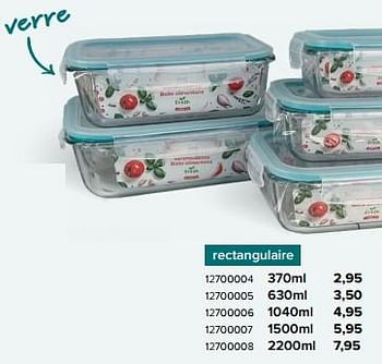 Promoties Boîte alimentaire rectangulaire - DDD - Geldig van 08/12/2023 tot 31/12/2023 bij Euro Shop