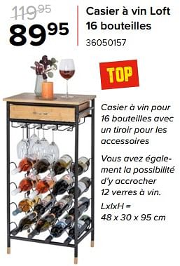 Promoties Casier à vin loft - Wenko - Geldig van 08/12/2023 tot 31/12/2023 bij Euro Shop