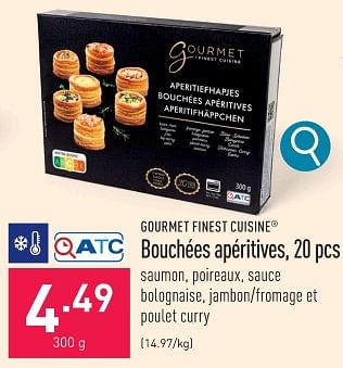 Promoties Bouchées apéritives - Gourmet Finest Cuisine - Geldig van 26/12/2023 tot 31/12/2023 bij Aldi