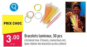 Promotions Bracelets lumineux - Produit maison - Aldi - Valide de 27/12/2023 à 31/12/2023 chez Aldi