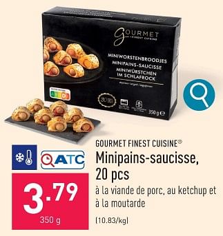 Promotions Minipains-saucisse - Gourmet Finest Cuisine - Valide de 26/12/2023 à 31/12/2023 chez Aldi