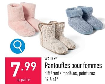 Promotions Pantoufles pour femmes - Walkx - Valide de 27/12/2023 à 31/12/2023 chez Aldi