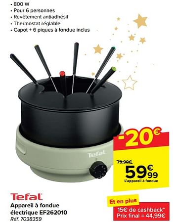Tefal Tefal appareil à fondue électrique ef262010 - En promotion chez  Carrefour