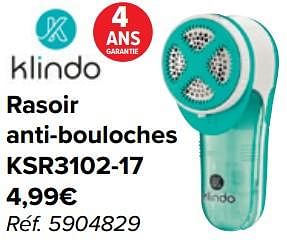 Rasoir anti-bouloches KLINDO : le rasoir anti-bouloches à Prix Carrefour