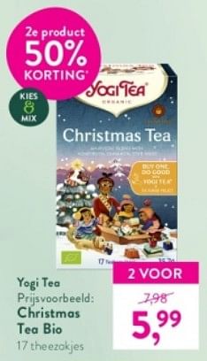 Promoties Chrismas tea bio - Yogi Tea - Geldig van 27/11/2023 tot 26/12/2023 bij Holland & Barret