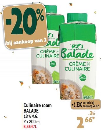 Promoties Culinaire room balade - Balade - Geldig van 20/12/2023 tot 02/01/2024 bij Louis Delhaize