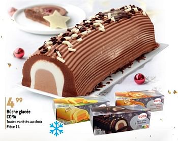 Promotions Bûche glacée cora - Produit Maison - Louis Delhaize - Valide de 20/12/2023 à 02/01/2024 chez Louis Delhaize