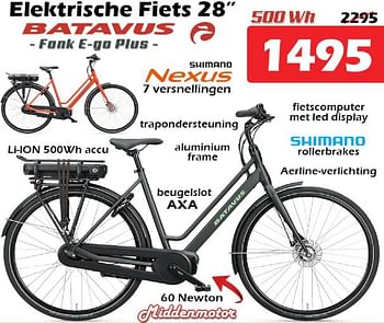 Promoties Batavus elektrische fiets 28`` - Batavus - Geldig van 14/12/2023 tot 29/12/2023 bij Itek
