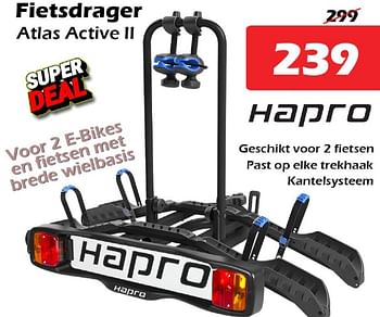 Promoties Fietsdrager - Hapro - Geldig van 14/12/2023 tot 29/12/2023 bij Itek