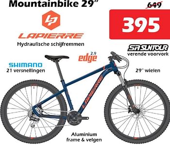 Promoties Lapierre mountainbike 29`` - Lapierre - Geldig van 14/12/2023 tot 29/12/2023 bij Itek