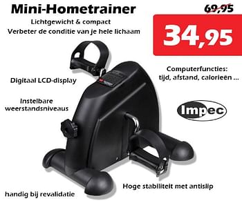 Promoties Mini-hometrainer - Impec - Geldig van 14/12/2023 tot 29/12/2023 bij Itek