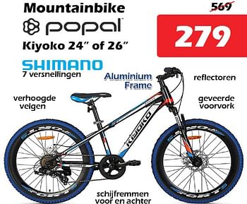 Promoties Popal mountainbike kiyoko - Popal - Geldig van 14/12/2023 tot 29/12/2023 bij Itek