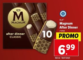 Promotions Magnum after dinner - Ola - Valide de 27/12/2023 à 02/01/2024 chez Lidl