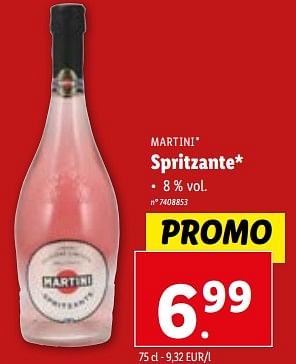 Promotions Spritzante - Martini - Valide de 27/12/2023 à 02/01/2024 chez Lidl