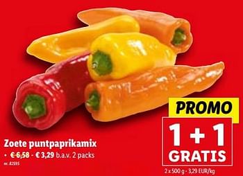 Promoties Zoete puntpaprikamix - Huismerk - Lidl - Geldig van 27/12/2023 tot 02/01/2024 bij Lidl