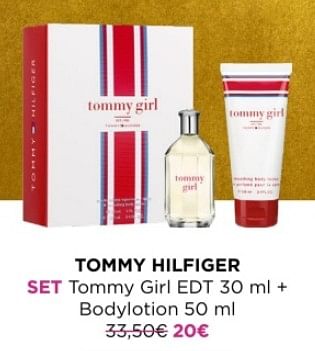Promotions Tommy hilfiger set tommy girl edt + bodylotion - Tommy Hilfiger - Valide de 01/12/2023 à 31/12/2023 chez ICI PARIS XL