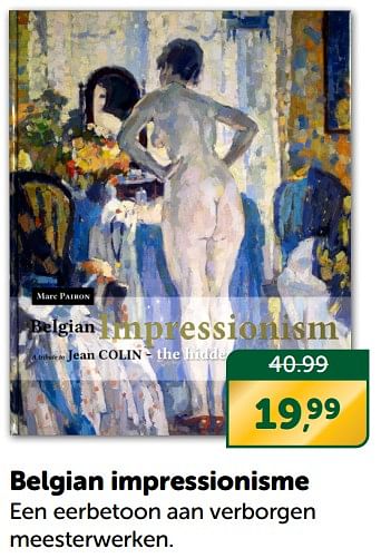 Promoties Belgian impressionisme - Huismerk - Boekenvoordeel - Geldig van 23/12/2023 tot 26/12/2023 bij BoekenVoordeel