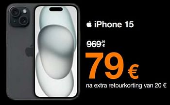 Promoties Apple iphone 15 - Apple - Geldig van 18/12/2023 tot 31/12/2023 bij Orange