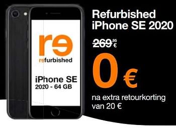Promoties Apple refurbished iphone se 2020 - Apple - Geldig van 18/12/2023 tot 31/12/2023 bij Orange