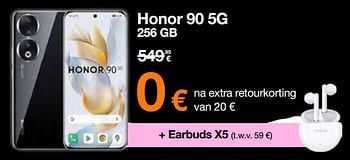 Promoties Honor 90 5g 256 gb - Honor - Geldig van 18/12/2023 tot 31/12/2023 bij Orange