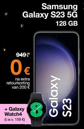 Promoties Samsung galaxy s23 5g 128 gb - Samsung - Geldig van 18/12/2023 tot 31/12/2023 bij Orange