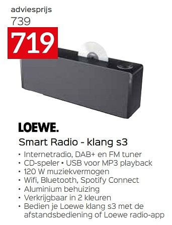Promoties Loewe smart radio - klang s3 - Loewe - Geldig van 11/12/2023 tot 31/12/2023 bij Selexion