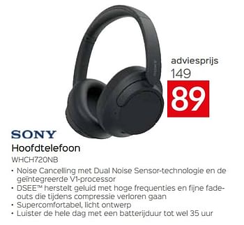 Promoties Sony hoofdtelefoon whch720nb - Sony - Geldig van 11/12/2023 tot 31/12/2023 bij Selexion