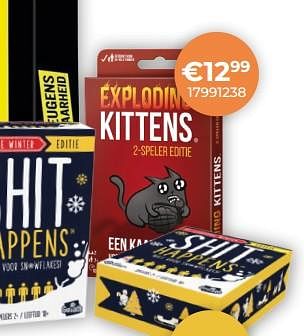 Promoties Exploding kittens - Asmodee - Geldig van 19/12/2023 tot 31/12/2023 bij Europoint