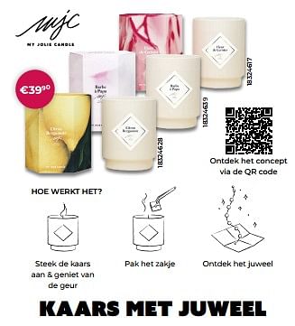 Promoties Kaars met juweel - My jolie candle - Geldig van 19/12/2023 tot 31/12/2023 bij Europoint