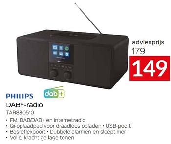 Promoties Philips dab+-radio tar880510 - Philips - Geldig van 11/12/2023 tot 31/12/2023 bij Selexion