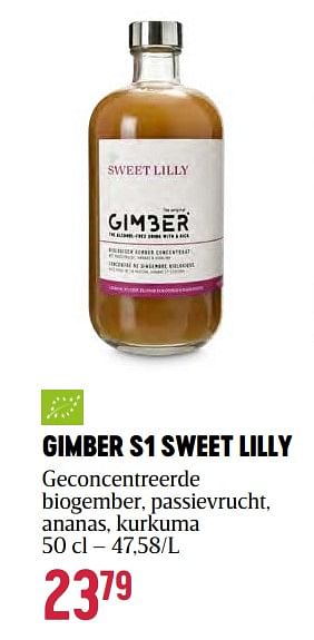 Promoties Gimber s1 sweet lilly - Gimber - Geldig van 16/11/2023 tot 03/01/2024 bij Delhaize