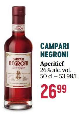 Promoties Campari negroni - Campari - Geldig van 16/11/2023 tot 03/01/2024 bij Delhaize