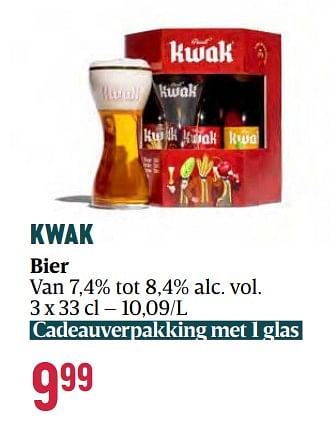 Promoties Kwak bier - Kwak - Geldig van 16/11/2023 tot 03/01/2024 bij Delhaize