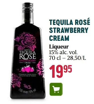 Promoties Tequila rosé strawberry cream liqueur - Tequila Rose - Geldig van 16/11/2023 tot 03/01/2024 bij Delhaize