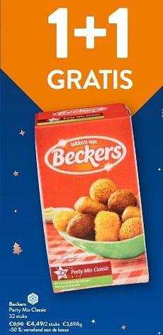 Promoties Beckers party mix classic - Beckers - Geldig van 13/12/2023 tot 31/12/2023 bij OKay