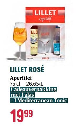 Promoties Lillet rosé aperitief - Lillet - Geldig van 16/11/2023 tot 03/01/2024 bij Delhaize