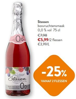 Promoties Stassen bosvruchtensmaak 0,0 % vol - STASSEN - Geldig van 13/12/2023 tot 31/12/2023 bij OKay