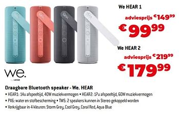 Promoties Loewe draagbare bluetooth speaker - we hear 1 - Loewe - Geldig van 11/12/2023 tot 31/12/2023 bij Exellent