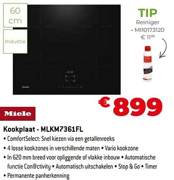 Promoties Miele kookplaat - mlkm7361fl - Miele - Geldig van 11/12/2023 tot 31/12/2023 bij Exellent