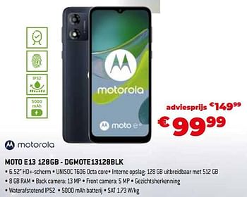 Promoties Motorola moto e13 128gb - dgmote13128blk - Motorola - Geldig van 11/12/2023 tot 31/12/2023 bij Exellent