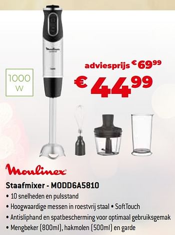 Promoties Moulinex staafmixer - modd6a5810 - Moulinex - Geldig van 11/12/2023 tot 31/12/2023 bij Exellent