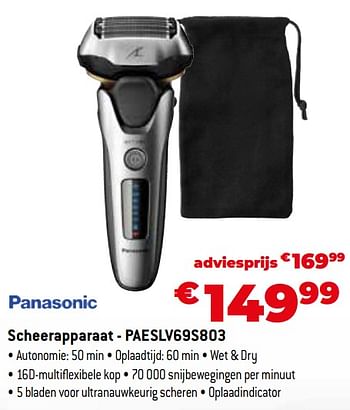 Promoties Panasonic scheerapparaat - paeslv69s803 - Panasonic - Geldig van 11/12/2023 tot 31/12/2023 bij Exellent