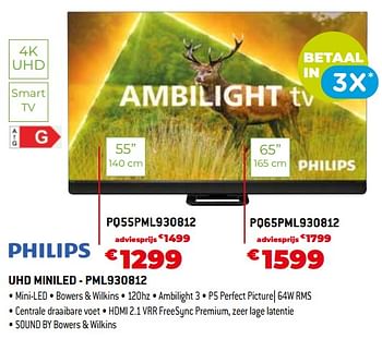 Promoties Philips uhd miniled - pq55pml930812 - Philips - Geldig van 11/12/2023 tot 31/12/2023 bij Exellent