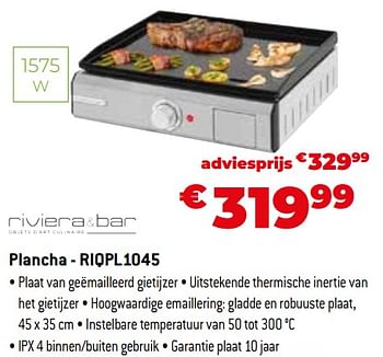 Promoties Riviera et bar plancha - riqpl1045 - Riviera - Geldig van 11/12/2023 tot 31/12/2023 bij Exellent