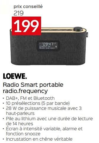 Promotions Loewe radio smart portable radio.frequency - Loewe - Valide de 11/12/2023 à 31/12/2023 chez Selexion