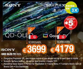 Promotions Sony uhd oled tv scxr55a95l - Sony - Valide de 11/12/2023 à 31/12/2023 chez Expert