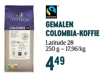 Promotions Gemalen colombia-koffie latitude 28 - Latitude 28 - Valide de 16/11/2023 à 03/01/2024 chez Delhaize