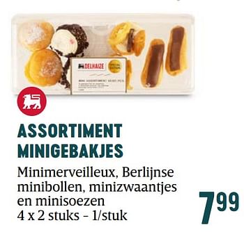 Promoties Assortiment minigebakjes - Huismerk - Delhaize - Geldig van 16/11/2023 tot 03/01/2024 bij Delhaize